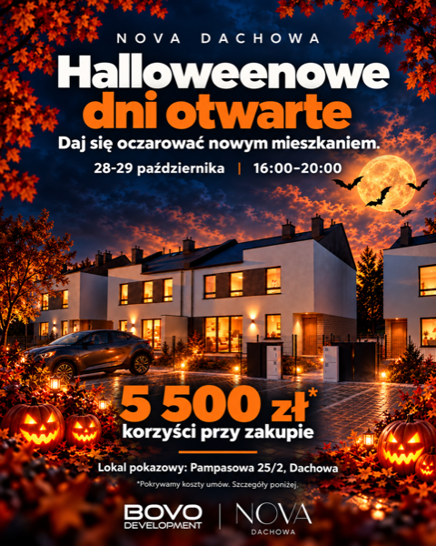 Halloweenowe dni otwarte – Nova Dachowa, 28–29 października, 16:00–20:00